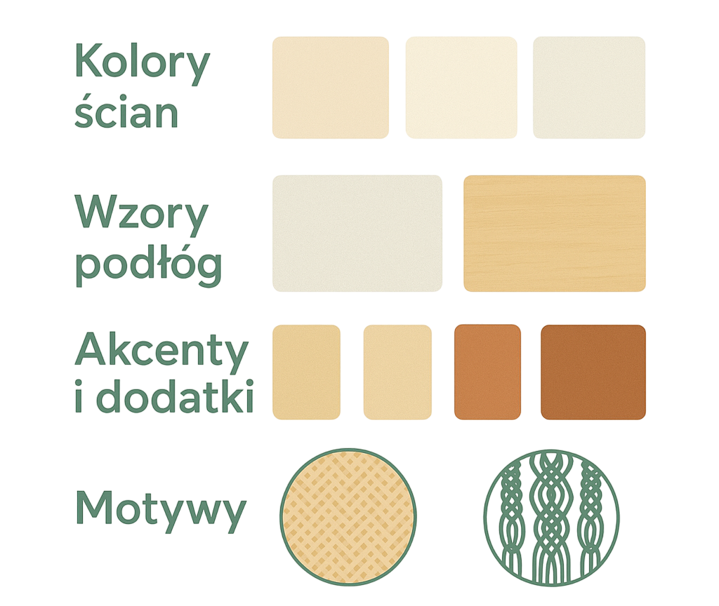 boho paleta kolorow i wozry