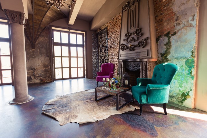 wnetrze loft vintage