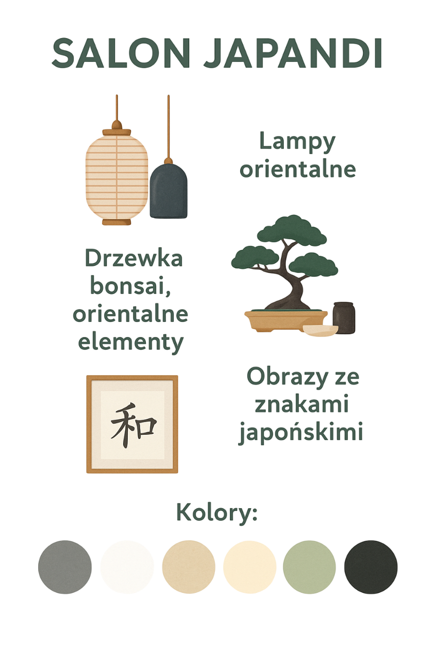 salon japandi elementy