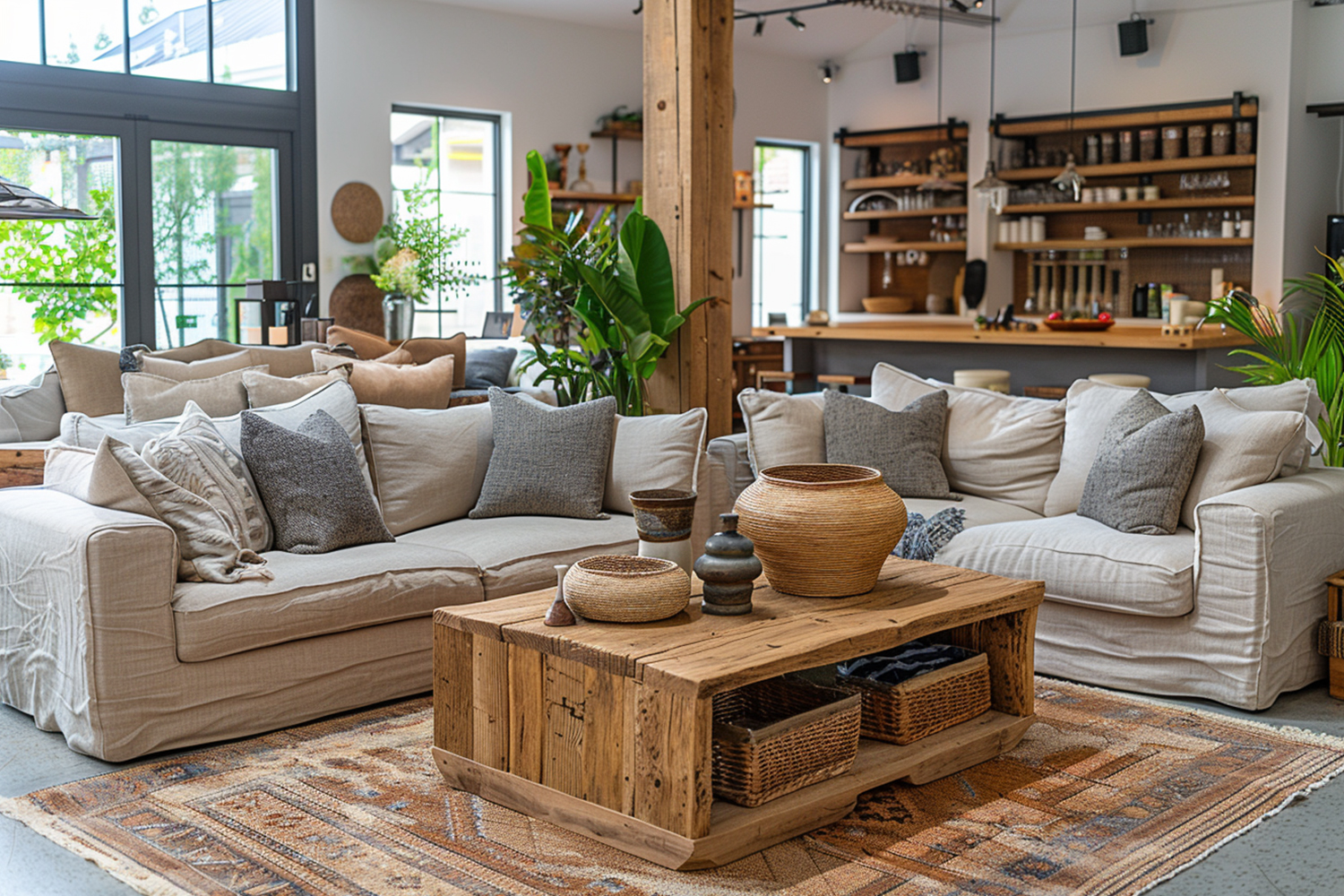 Salon w stylu farmhouse – serce domu