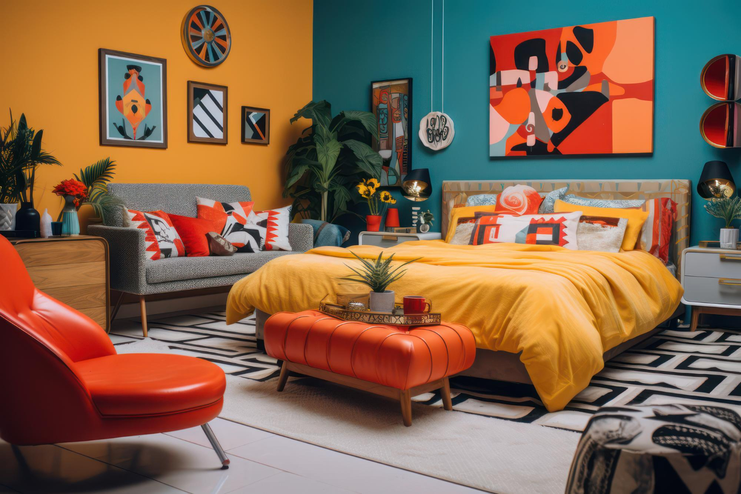 Wnętrze w stylu retro – detal 1
