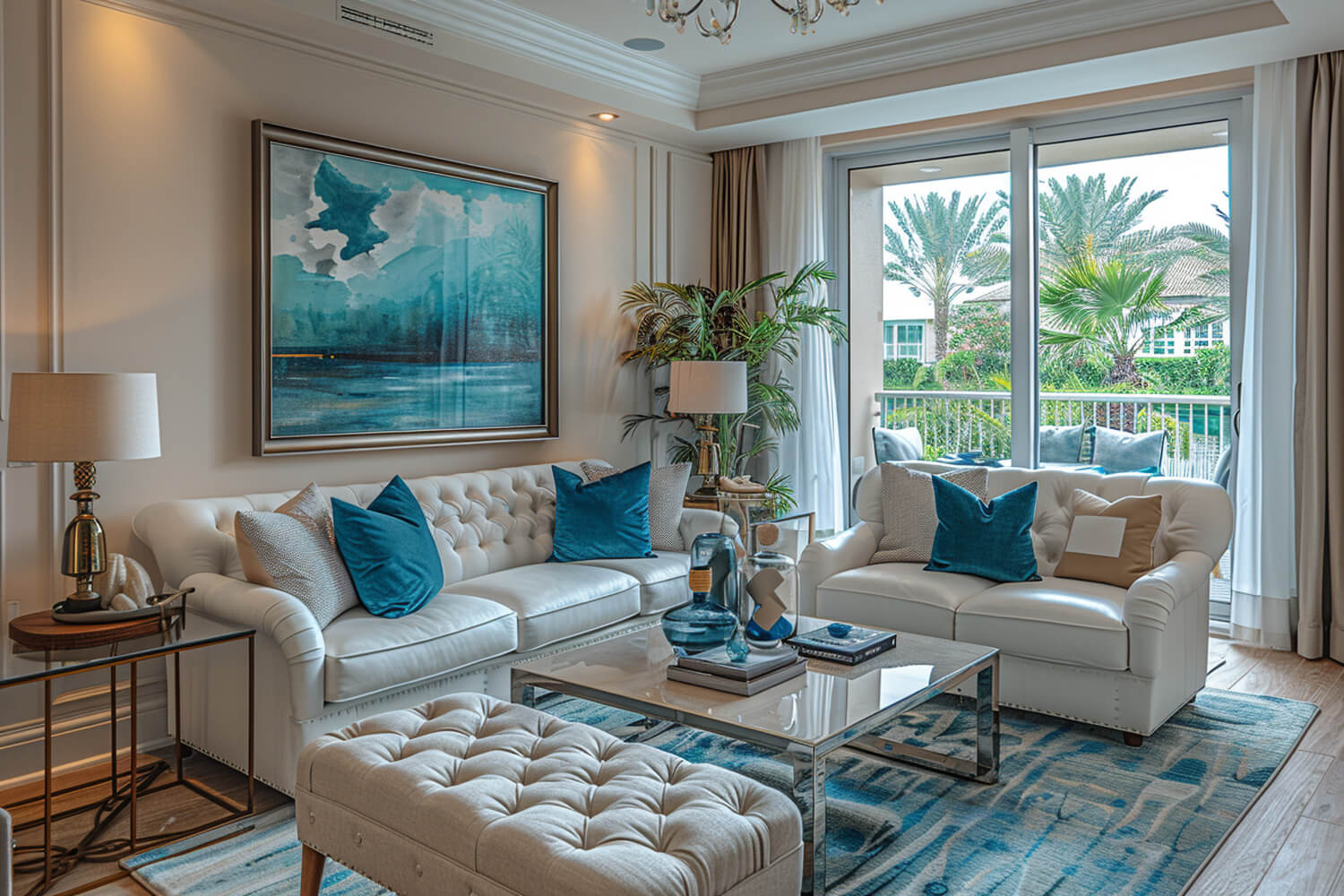 Salon w stylu Hamptons — sprawdź jak go zaaranżować